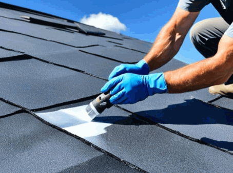 Application Of The Roof Sealant